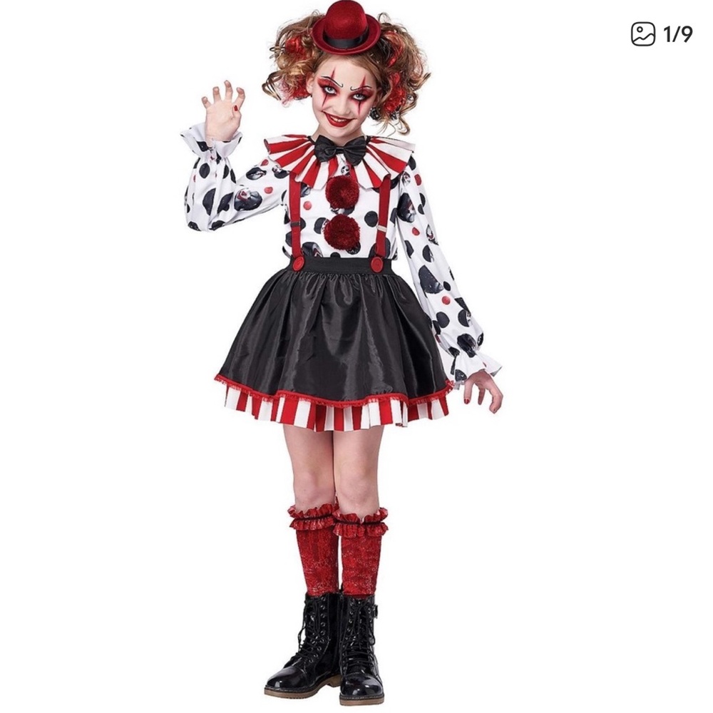 Spirit Halloween Kid's Sinister Clown Halloween Costume